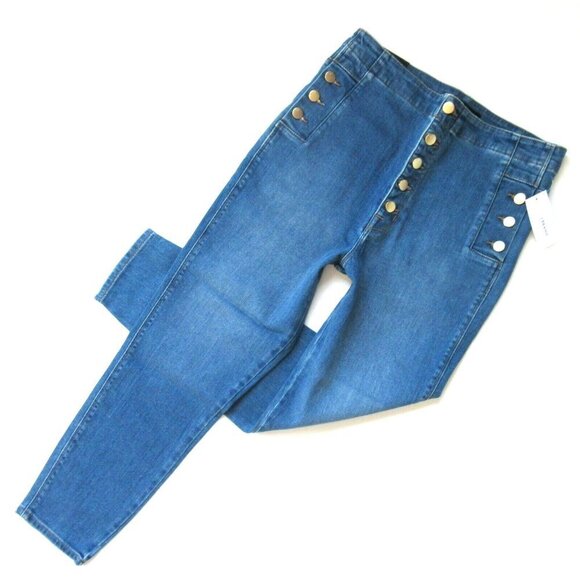 NWT J Brand Natasha in Pioneer Sky High Crop Skinny Button Fly Stretch Jeans 32
